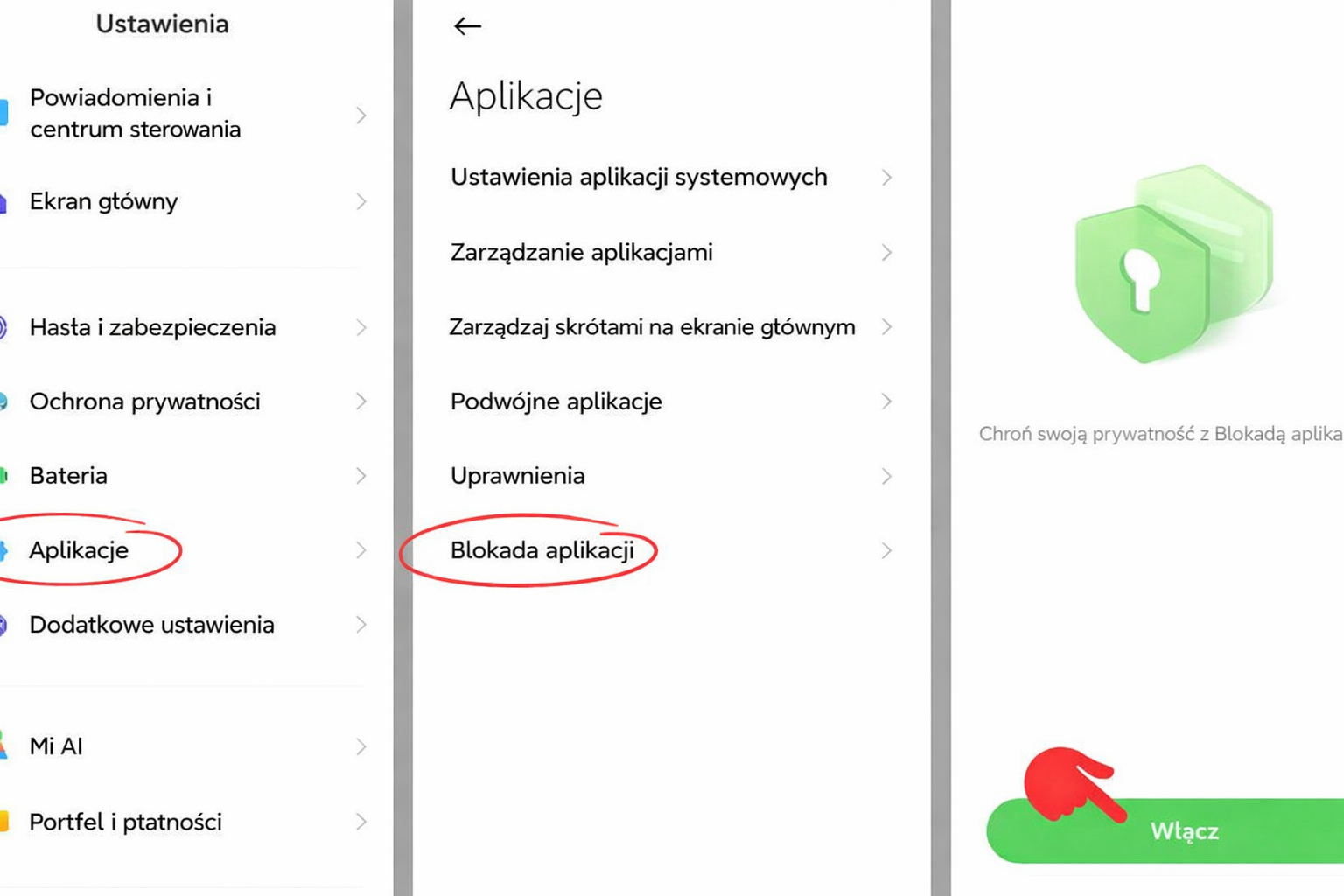 Blokada aplikacji w telefonie Xiaomi