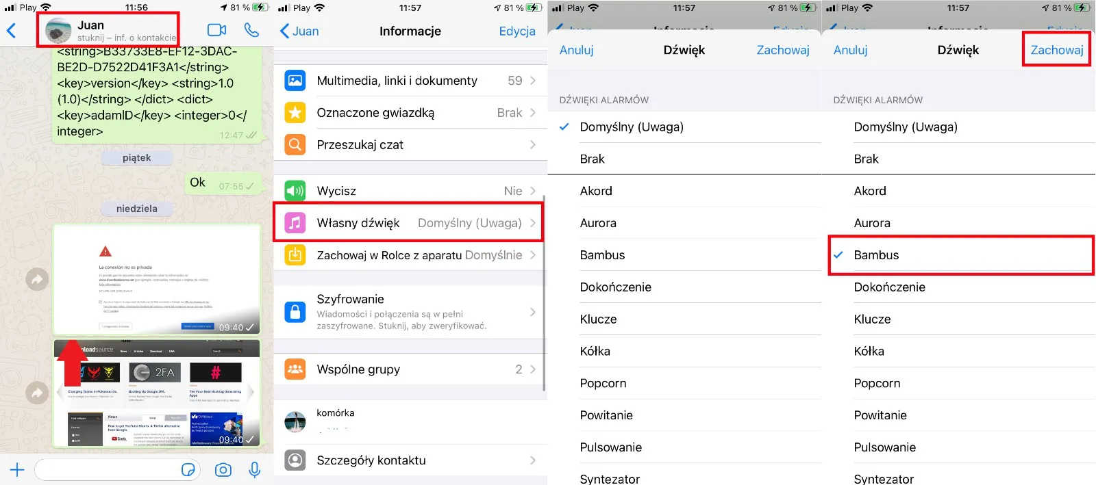 Jak zmienić dźwięk powiadomień WhatsApp na Androidzie