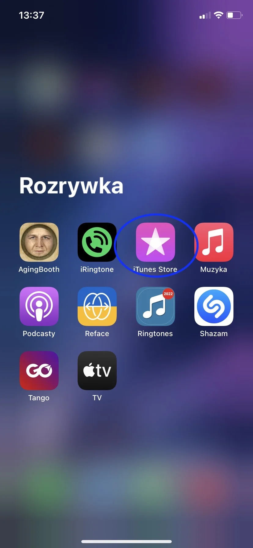 Otwórz aplikację iTunes