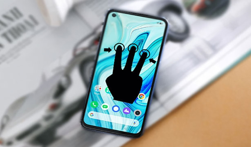 jak zrobić zrzut ekranu na xiaomi gest trzema palcami 