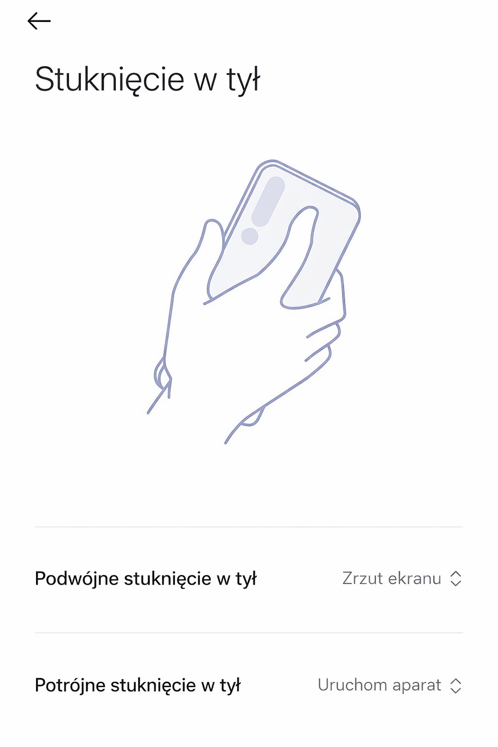 jak zrobić zrzut ekranu na telefonie xiaomi stukniecie w tyl 