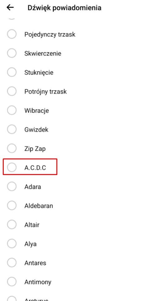 Wybierz swój ulubiony dźwięk dla Messengera