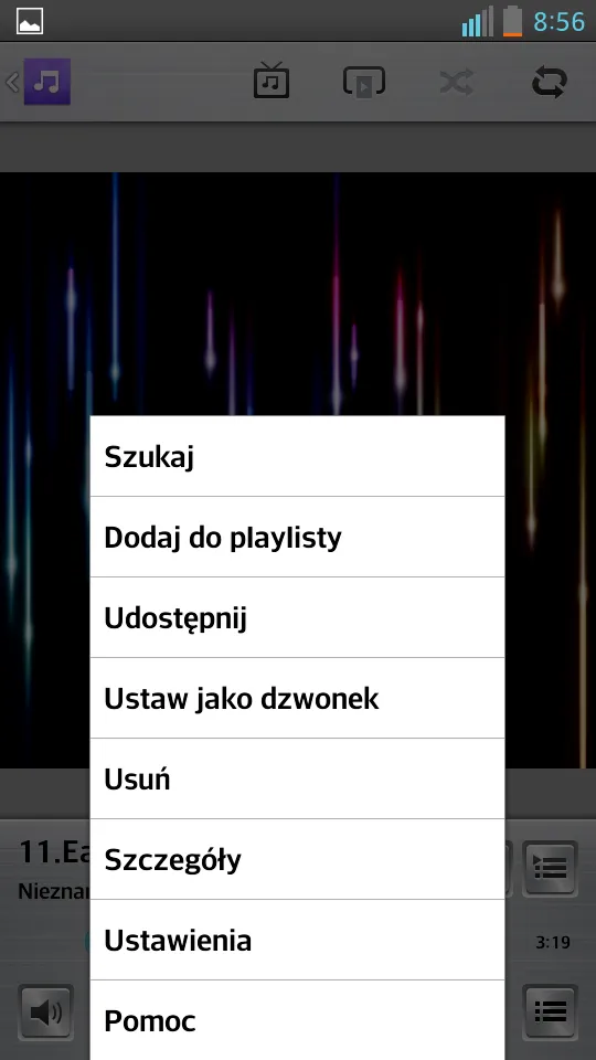 Wybierz utwór, który chcesz ustawić jako dzwonek