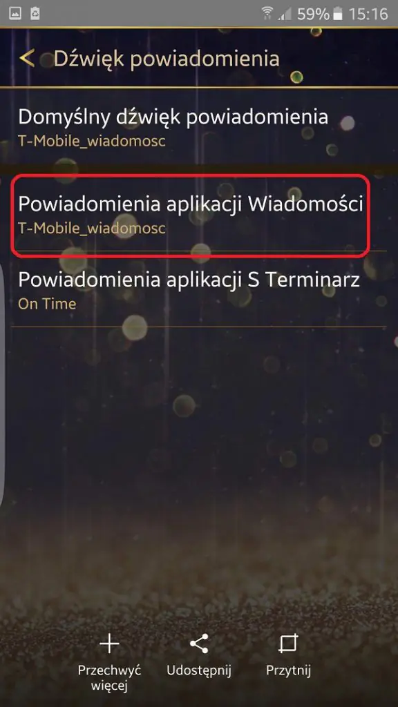 Zapisz i zastosuj nowy dzwonek